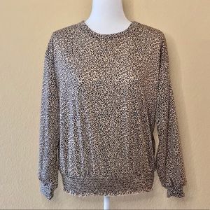 NWOT Lush Leopard Print Long Sleeve Top
